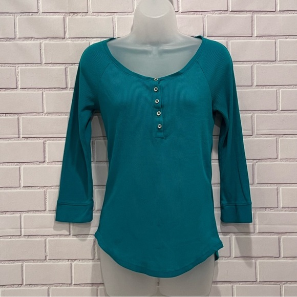 MUDA women 3/4 sleeve green top/size M - Picture 1 of 7